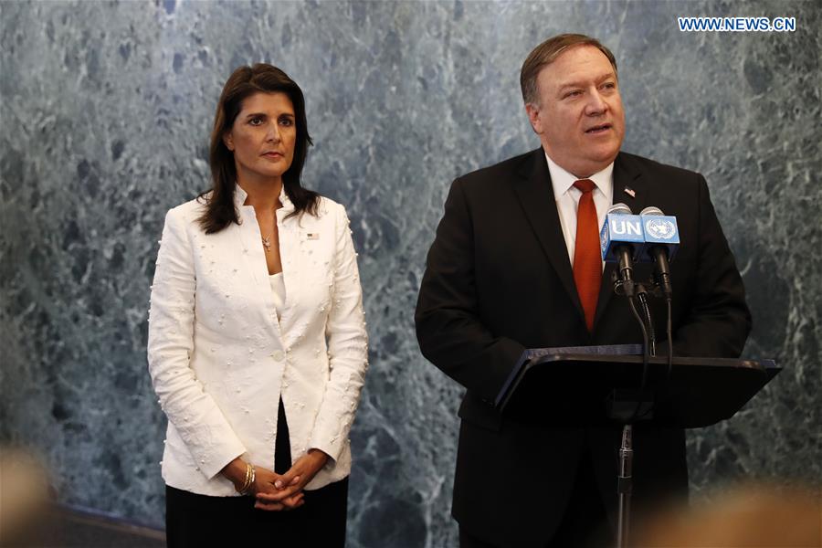 UN-NEW YORK-U.S.-RUSSIA-POMPEO-PRESS
