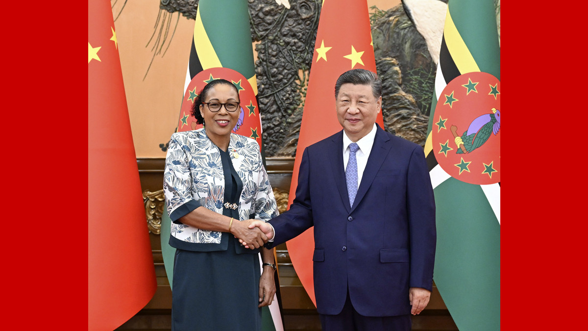 習(xí)近平會(huì)見多米尼克總統(tǒng)伯頓