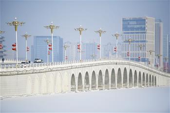 塞上湖城 銀裝素裹