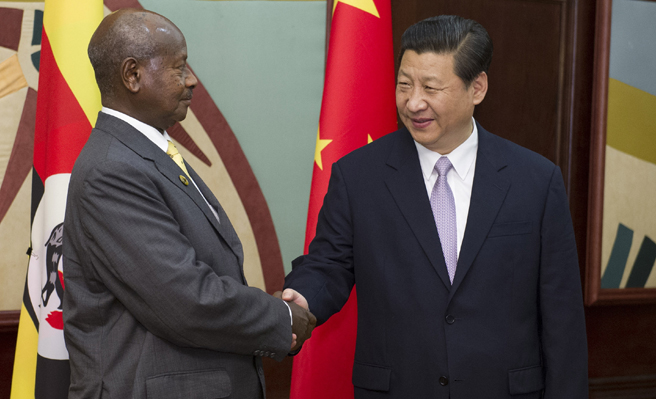 習(xí)近平會(huì)見(jiàn)烏干達(dá)總統(tǒng)穆塞韋尼