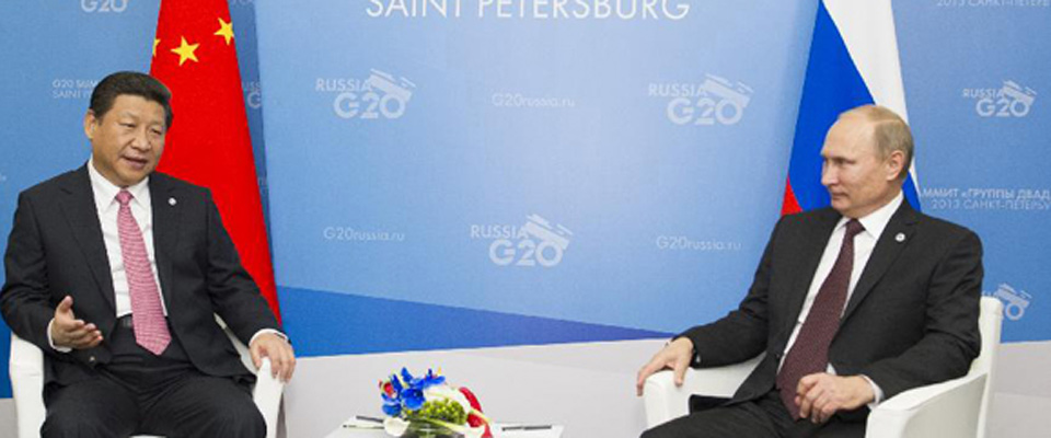 2013年9月，習(xí)近平會(huì)見俄羅斯總統(tǒng)普京